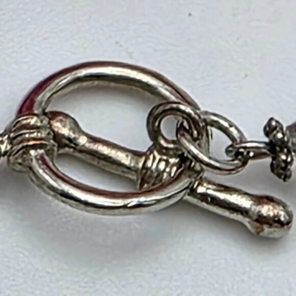 Colorful Lampwork Glass Christmas Charm Bracelet 7" Silver Tone Toggle Clasp - Picture 8 of 9